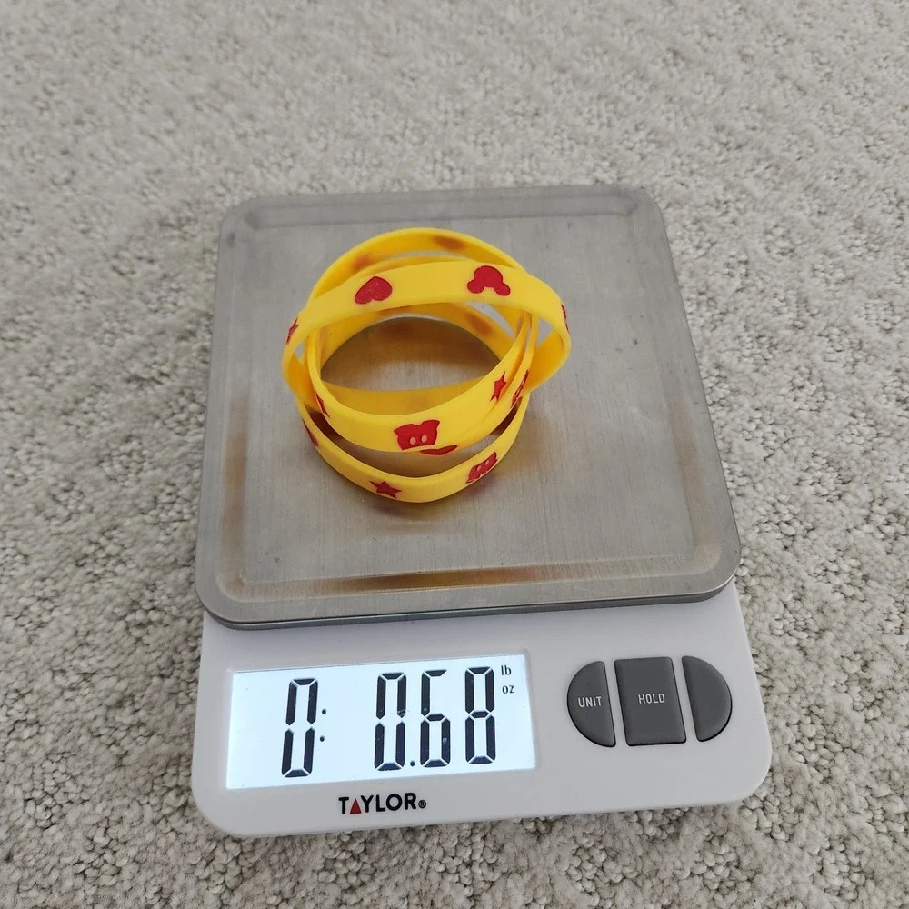 Disney Mickey Mouse Yellow Silicone Wristband bracelets Set of 4